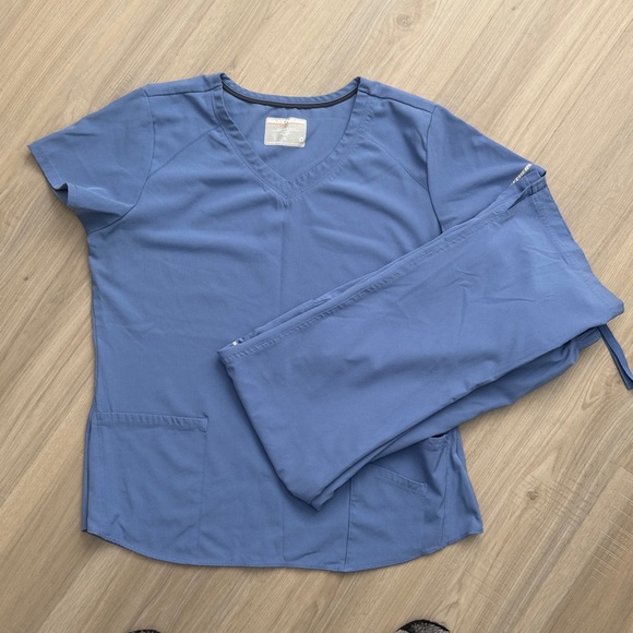 Skechers Ceil Blue Straight Leg Cargo Scrub Set.  Sz XL/L - Picture 4 of 17